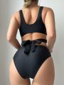 SHEIN Swim Chicsea One-piece Hollow Out Swimsuit