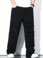 Men Plus Raw Trim Straight Leg Jeans