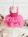 Baby Girls' Mesh Tulle Strappy Petal Dress