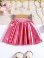 Young Girl Metallic Flare Skirt