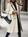 Women's Notch Lapel Double-breasted Coat