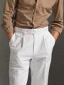 Men's Solid Color Suit Pants