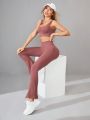 SHEIN Daily&Casual Women's Seamless High Elasticity Sportswear Set