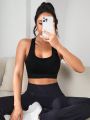 Solid Racer Back Sports Bra