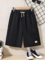Teenage Boys' Letter Patchwork Casual Shorts