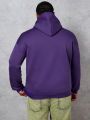 SHEIN Men'S Plus Size Knitted Casual Hooded Sweatshirt