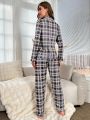 Plaid Printed Homewear Set