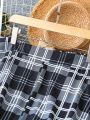 Plus Size Plaid Skirt