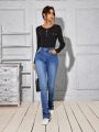 Women'S Pleated Denim Jeans