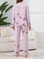 Maternity Flower Print Pajama Set