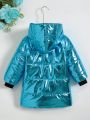 Young Girl Plush Lined Hooded Puffer Coat