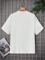 Manfinity Hypemode Men's Printed Knitted Short Sleeve Loose Fit T-Shirt
