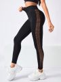 Hollow Out Tummy Control Sports Leggings