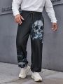 SHEIN Manfinity LEGND Men Skull Print Drawstring Waist Sweatpants