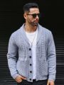 Manfinity Homme Men Cable Knit Button Front Cardigan