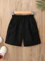 SHEIN Kids EVRYDAY Young Boy Flap Pocket Side Shorts