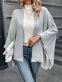 SHEIN Essnce Batwing Sleeve Open Front Cardigan