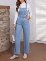 Women's Denim Overalls Jumpsuit