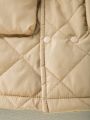 Baby Girl Dual Pocket Belted Quilted Coat