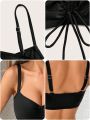 SHEIN DD+ Women's Drawstring Front Swimsuit Top