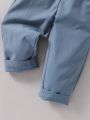 Baby Boys' Gentleman Short Sleeve Shirt And Casual Pants Set