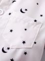 Baby Boy Star And Moon Print Shirt & Shorts