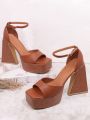 Women'S Fashionable High Heel Wedge Sandals