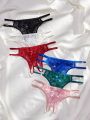 Classic Sexy 6pcs Women's Sexy Lace Crotchless Panties