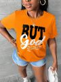 SHEIN Slayr Slogan Graphic Tee