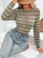 SHEIN Frenchy Women'S Striped Sweater