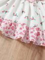 Young Girls' Fashionable Embroidery Decor Cute Dress