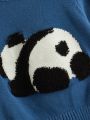 SHEIN Kids QTFun Toddler Boys Panda Pattern Sweater