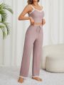 Women'S Lace Camisole And Pants Pajama Set