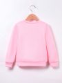 Girls' Heart Pattern Pullover Sweatshirt