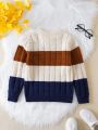 Boys' (big) Color-blocked Crewneck Sweater