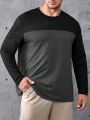 Manfinity Homme Men's Plus Size Color Block T-Shirt