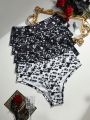 Plus Size Gothic Style Printed Underwear