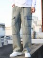 Manfinity EMRG Men'S Vintage Cargo Denim Jeans