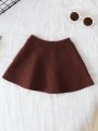 Baby Girl Solid Flare Knit Skirt