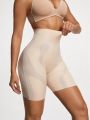 Mesh Insert High Waist Body Shaping Shorts