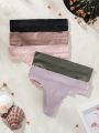 5pcs Seamless Plus Size Women'S Thongs