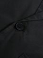 Extended Sizes Men Plus Lapel Neck Single Button Blazer