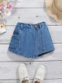 Young Girl's Denim Mini Skirt