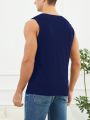 Men'S Solid Color Fitted Thermal Vest