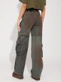 Luxe Cargo Detachable Wide Leg Jeans