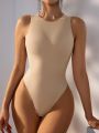 Ladies' Solid Color Bodysuit Shapewear