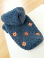 1pc Pet Clothes Soft Warm Hoodie Jacket, Cute Velvet Coat For Dogs And Cats, Autumn/winter