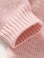 Baby Girl Ruffle Trim Raglan Sleeve Sweater