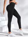 SHEIN Yoga Basic Solid Color Sports Leggings