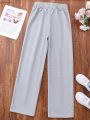 Teen Girls' Everyday Casual High Waist Wide Leg Palazzo Pants